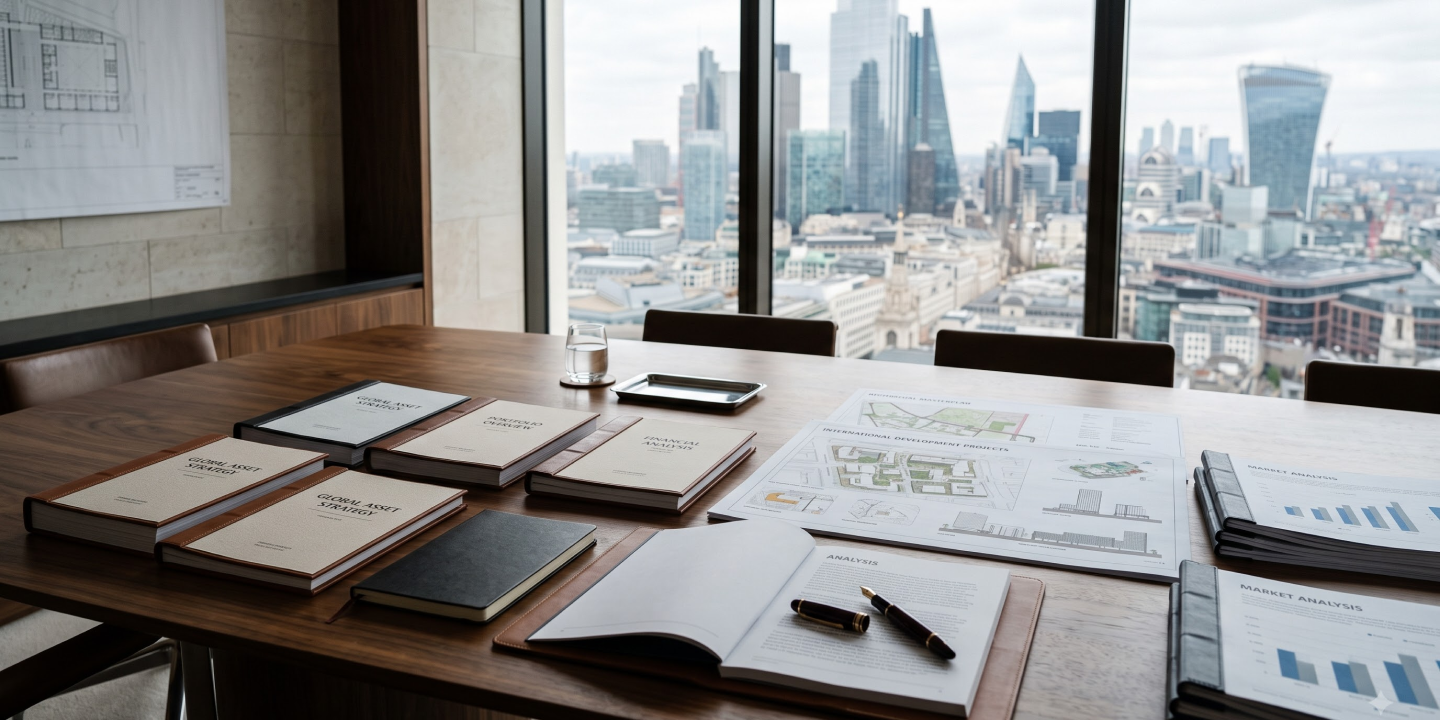 IBRU Holding boardroom overlooking the city skyline